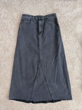 Joe's Jeans Gray Denim Midi Skirt